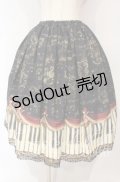 Enchantlic Enchantilly / アンティークエレガンスピアノ柄スカート  ワイン O-25-10-18-005-LO-SK-OW-OS