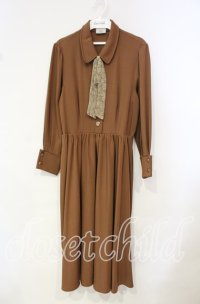 LEBECCA boutique / 舞台裏のワンピース F ブラウン O-25-10-18-053-EL-OP-YM-ZT513