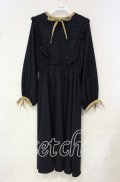 LEBECCA boutique / オレオグラッセとフリルリボンワンピース M ネイビー O-25-10-18-054-EL-OP-YM-OS