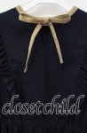 画像2: 【SALE】LEBECCA boutique / オレオグラッセとフリルリボンワンピース M ネイビー O-25-10-18-054-EL-OP-YM-ZT103 (2)