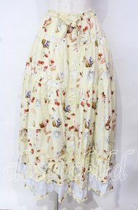 PINK HOUSE / スイーツスプリングバニープリントパッチワークスカート  クリームイエロー O-25-10-18-055-LO-OP-OW-OS