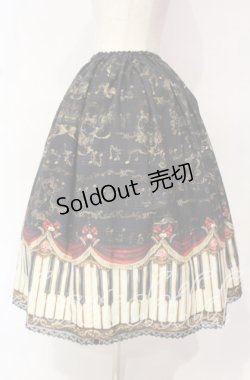 画像3: Enchantlic Enchantilly / アンティークエレガンスピアノ柄スカート  ワイン O-25-10-18-005-LO-SK-OW-OS