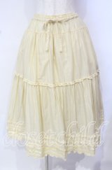 PINK HOUSE / ローンティアードスカート  クリームイエロー O-25-10-18-057-LO-SK-OW-OS