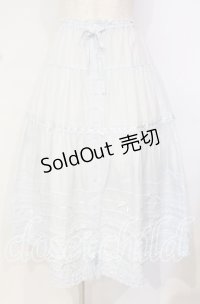 PINK HOUSE / サテンリボンいっぱいローンティアードミディスカート  ミント O-25-10-18-058-LO-SK-OW-OS