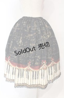 画像4: Enchantlic Enchantilly / アンティークエレガンスピアノ柄スカート  ワイン O-25-10-18-005-LO-SK-OW-OS