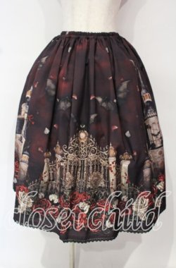 画像1: Enchantlic Enchantilly / 幻影薔薇城〜コウモリ公爵からの招待状〜スカート  赤い夜 O-25-10-18-006-LO-SK-OW-OS
