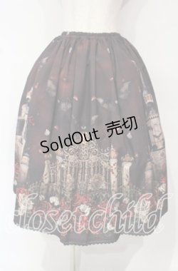 画像1: Enchantlic Enchantilly / 幻影薔薇城〜コウモリ公爵からの招待状〜スカート  赤い夜 O-25-10-18-006-LO-SK-OW-OS