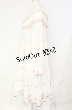 画像3: alcali / グラデーションピコット刺しゅうフリルワンピース  ナチュラル O-25-10-18-061-LO-OP-OW-OS