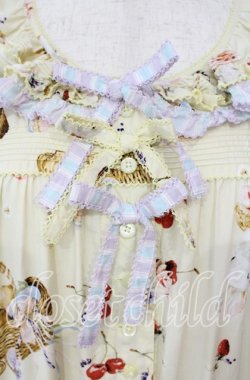 画像2: PINK HOUSE / スイーツスプリングバニープリントパッチワークワンピース  クリームイエロー O-25-10-18-062-LO-OP-OW-OS