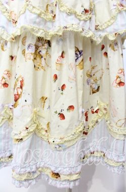 画像4: PINK HOUSE / スイーツスプリングバニープリントパッチワークワンピース  クリームイエロー O-25-10-18-062-LO-OP-OW-OS