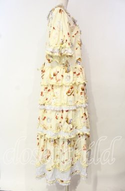 画像5: PINK HOUSE / スイーツスプリングバニープリントパッチワークワンピース  クリームイエロー O-25-10-18-062-LO-OP-OW-OS