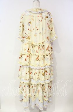 画像7: PINK HOUSE / スイーツスプリングバニープリントパッチワークワンピース  クリームイエロー O-25-10-18-062-LO-OP-OW-OS