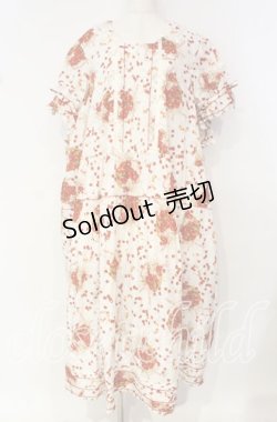 画像1: PINK HOUSE / チェリーブロッサムフラワーバスケットワンピース【お直しあり】  オフシロ O-25-10-18-064-LO-OP-IG-OS