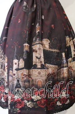 画像3: Enchantlic Enchantilly / 幻影薔薇城〜コウモリ公爵からの招待状〜スカート  赤い夜 O-25-10-18-006-LO-SK-OW-OS