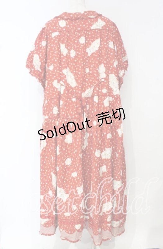 画像5: PINK HOUSE / ひなぎくテディプリントフリルワンピース【お直しあり】  アカ O-25-10-18-067-LO-OP-IG-ZT550 (5)