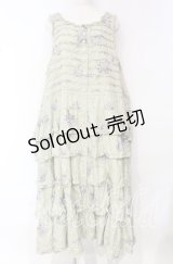 PINK HOUSE / ブルーフラワリーノースリーブワンピース【お直しあり】  薄荷 O-25-10-18-068-LO-OP-IG-OS