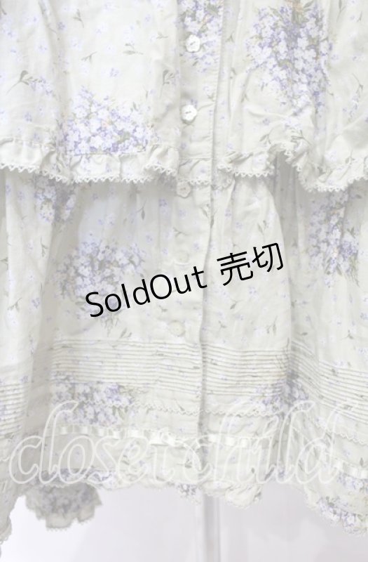 画像3: PINK HOUSE / ブルーフラワリーノースリーブワンピース【お直しあり】  薄荷 O-25-10-18-068-LO-OP-IG-OS (3)