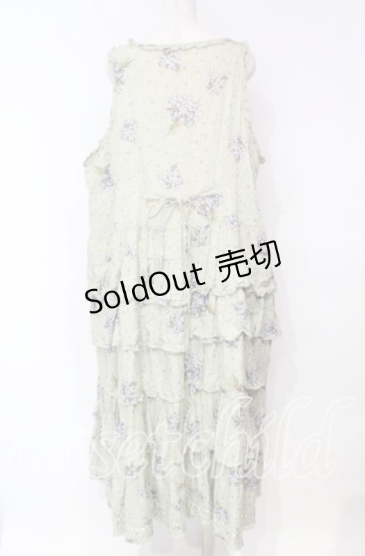 画像5: PINK HOUSE / ブルーフラワリーノースリーブワンピース【お直しあり】  薄荷 O-25-10-18-068-LO-OP-IG-OS (5)