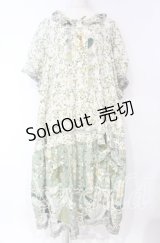 PINK HOUSE / White Cloverプリントパッチワークワンピース【お直しあり】  グリーン O-25-10-18-069-LO-OP-IG-OS