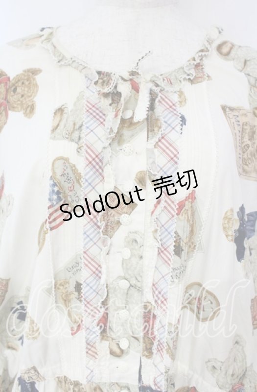 画像2: PINK HOUSE / TEDDY'S MEMORIESワンピース【お直しあり】  アイボリー O-25-10-18-070-LO-OP-IG-OS (2)