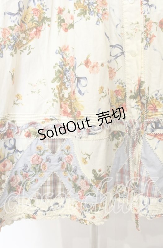 画像3: PINK HOUSE / ウォレスフラワープリントロングワンピース【お直しあり】  生成り O-25-10-18-071-LO-OP-IG-OS (3)