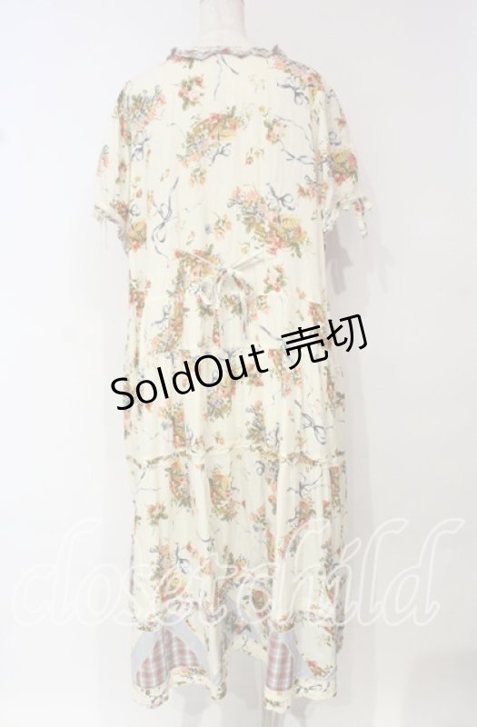 画像5: PINK HOUSE / ウォレスフラワープリントロングワンピース【お直しあり】  生成り O-25-10-18-071-LO-OP-IG-OS (5)