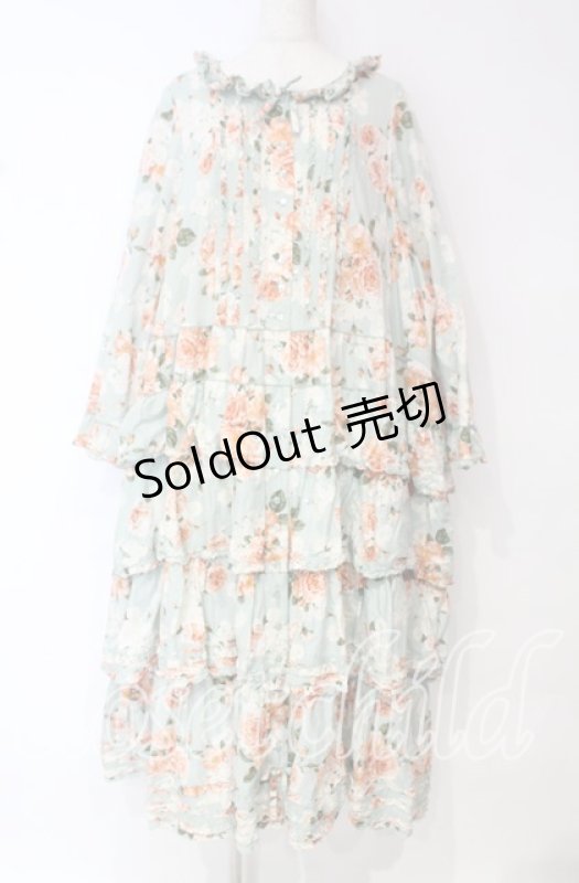 画像1: PINK HOUSE / イングリッシュローズワンピース【お直しあり】  ミント O-25-10-18-072-LO-OP-IG-OS (1)