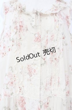 画像2: PINK HOUSE / ローズブーケプリントフリル段々ワンピース【お直しあり】  アイボリー O-25-10-18-073-LO-OP-IG-OS