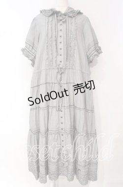 画像1: PINK HOUSE / ギンガムチェックフードワンピース【お直しあり】  クロ O-25-10-18-074-LO-OP-IG-OS