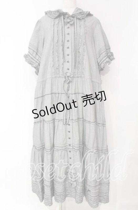 画像1: PINK HOUSE / ギンガムチェックフードワンピース【お直しあり】  クロ O-25-10-18-074-LO-OP-IG-OS (1)