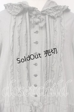 画像2: PINK HOUSE / ギンガムチェックフードワンピース【お直しあり】  クロ O-25-10-18-074-LO-OP-IG-OS