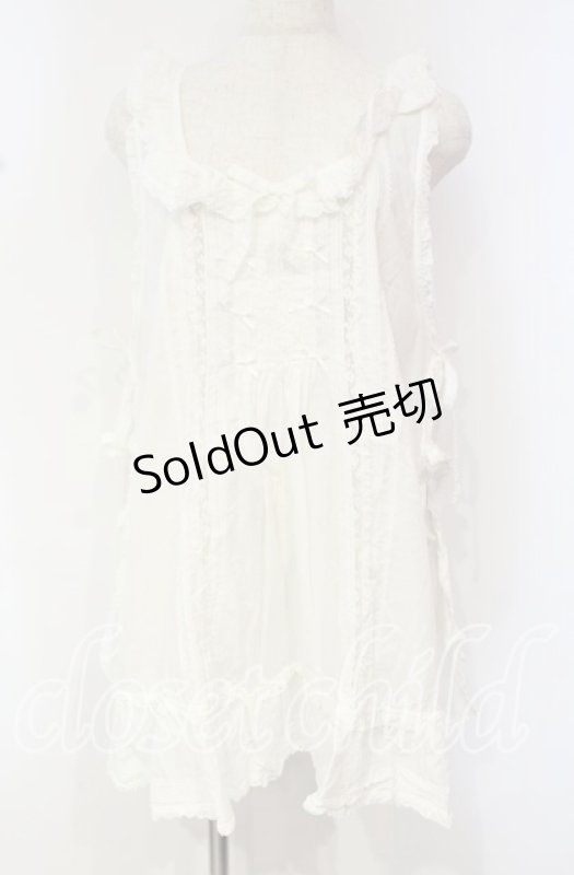 画像1: PINK HOUSE / フランスレース使いタブリエ  シロ O-25-10-18-075-LO-TO-IG-OS (1)