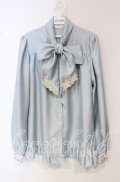 Enchantlic Enchantilly / ノーブルリボンタイブラウス  サックス O-25-10-18-077-LO-BL-OW-OS