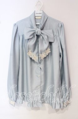 画像1: Enchantlic Enchantilly / ノーブルリボンタイブラウス  サックス O-25-10-18-077-LO-BL-OW-OS