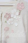 画像2: PINK HOUSE / 桜モチーフ使いニットカーディガン  ベージュ O-25-10-18-079-LO-TO-OW-OS (2)