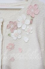 画像2: PINK HOUSE / 桜モチーフ使いニットカーディガン  ベージュ O-25-10-18-079-LO-TO-OW-OS (2)