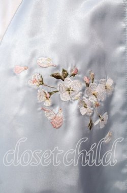 画像2: PINK HOUSE / 桜Teddy刺繍使いサテンブルゾン  サックス O-25-10-18-080-LO-JA-OW-OS