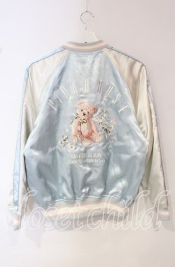 画像3: PINK HOUSE / 桜Teddy刺繍使いサテンブルゾン  サックス O-25-10-18-080-LO-JA-OW-OS