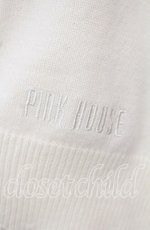 画像3: PINK HOUSE / ロゴワンポイント刺繍カーディガン  キナリ O-25-10-18-081-LO-TO-OW-OS (3)