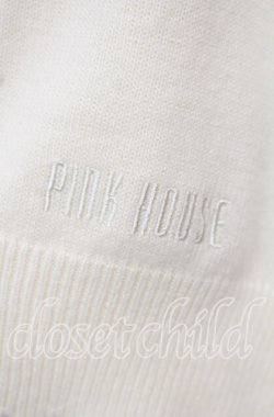 画像3: PINK HOUSE / ロゴワンポイント刺繍カーディガン  キナリ O-25-10-18-081-LO-TO-OW-OS