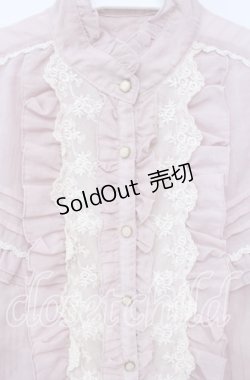 画像2: axes femme / ローズレース使いブラウス M ピンク O-25-10-18-087-AX-BL-OW-OS
