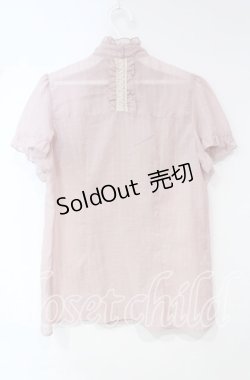 画像3: axes femme / ローズレース使いブラウス M ピンク O-25-10-18-087-AX-BL-OW-OS