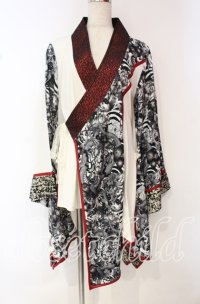 Qutie Frash / 2017年パティキュラ限定 着物カーディガン  モノクロ O-25-10-18-090-QU-JA-OW-OS