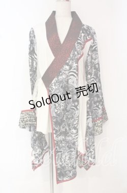 画像1: Qutie Frash / 2017年パティキュラ限定 着物カーディガン  モノクロ O-25-10-18-090-QU-JA-OW-ZI