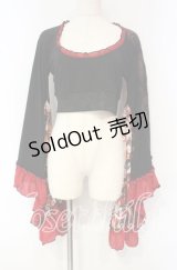 Qutie Frash / メッシュ着物袖トップス  レッド O-25-10-18-091-QU-TO-OW-OS