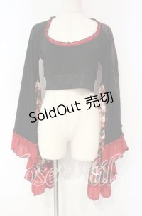 Qutie Frash / メッシュ着物袖トップス  レッド O-25-10-18-091-QU-TO-OW-OS