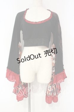 画像1: Qutie Frash / メッシュ着物袖トップス  レッド O-25-10-18-091-QU-TO-OW-OS