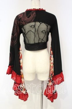 画像4: Qutie Frash / メッシュ着物袖トップス  レッド O-25-10-18-091-QU-TO-OW-OS