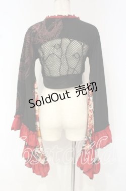 画像4: Qutie Frash / メッシュ着物袖トップス  レッド O-25-10-18-091-QU-TO-OW-OS