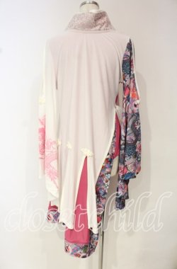 画像6: Qutie Frash / 肩空き着物カーディガン  ピンク×シロ O-25-10-18-092-QU-TO-OW-OS